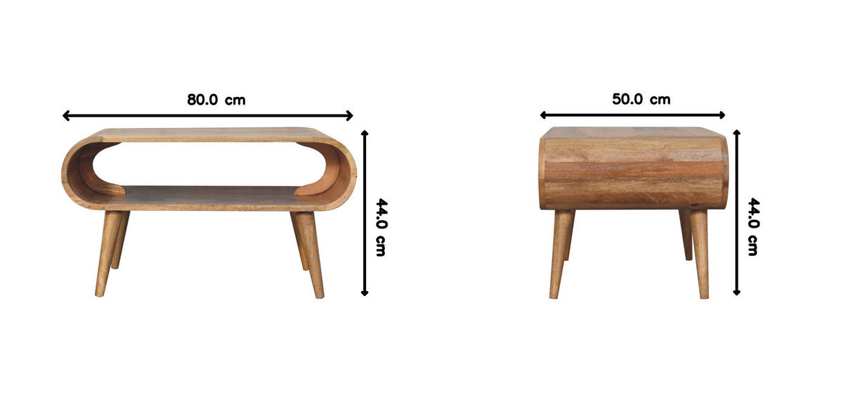 COUCHTISCH Offen Eichenoptik, Offenes Fach, Beige - Beige, Holz (50/80/44cm) - Artisan Furniture