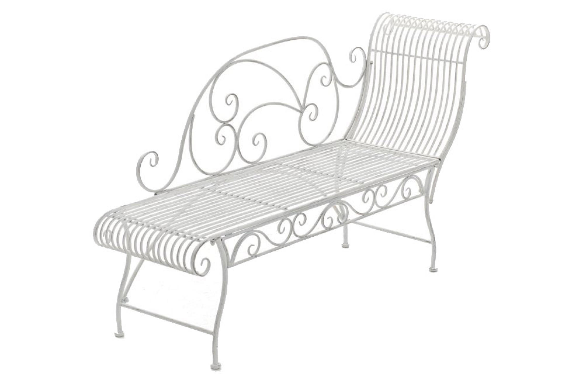 GARTENBANK Karina weiß - Weiß, Metall (156/46/78cm) - TPFGarden