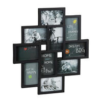 BILDERRAHMEN - Schwarz, Wellpappe/Kunststoff (50/55/2.5cm) - Relaxdays