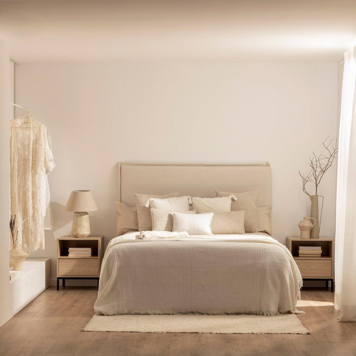 NACHTTISCH MIT 1 SCHUBLADE Remi Natürlich 45 cm x 55 cm - Naturfarben, Holzwerkstoff (45/55/40cm)