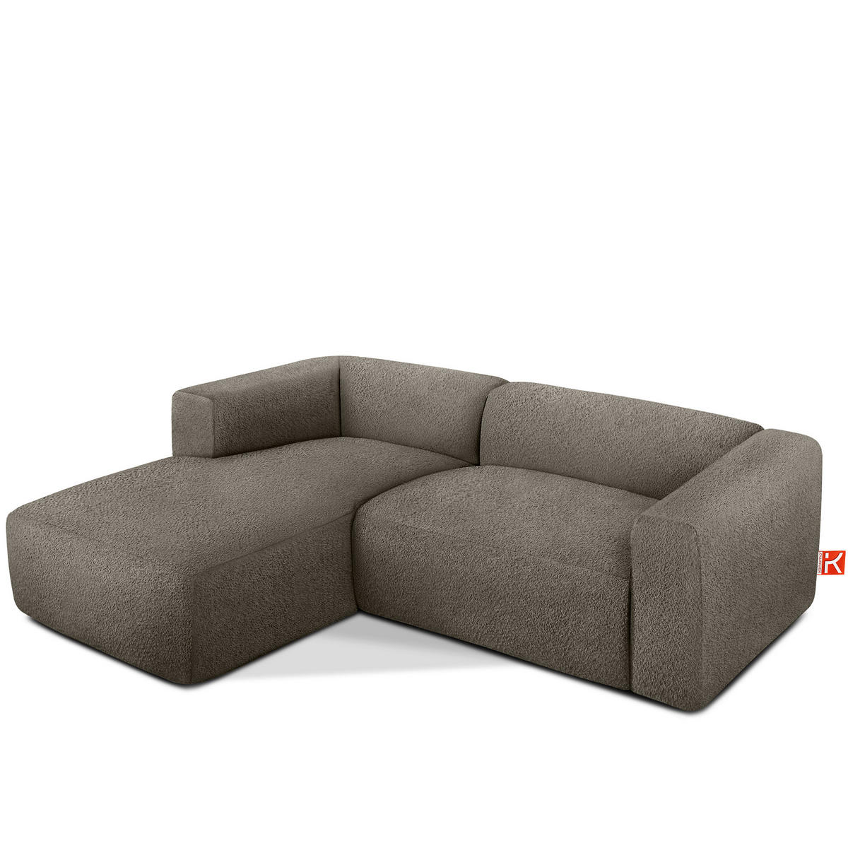 ECKSOFA LINKS BUFFO, kühles Braun - Braun, Holz/Holzwerkstoff (225/176cm) - KONSIMO®
