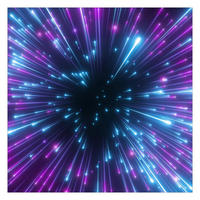 FOTOTAPETE Neon Feuerwerk 192/192 cm - Violett, Papier (192/192cm) - Bilderwelten
