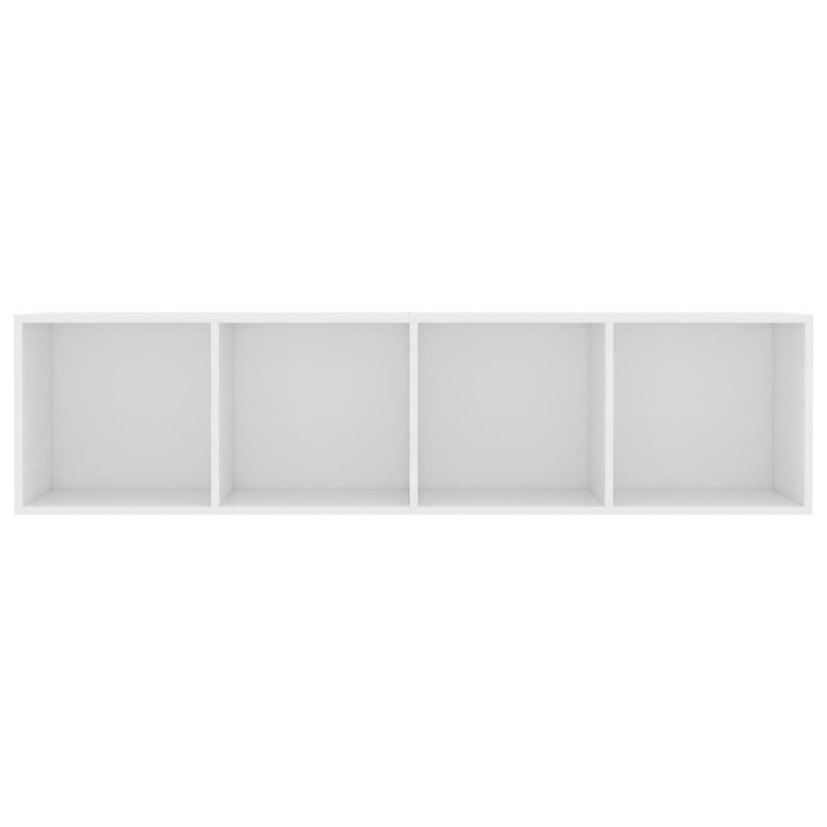 BÜCHERREGAL/TV-SCHRANK Weiss 143/30/36 Cm - Weiß, Holzwerkstoff (30/36/143cm) - vidaXL