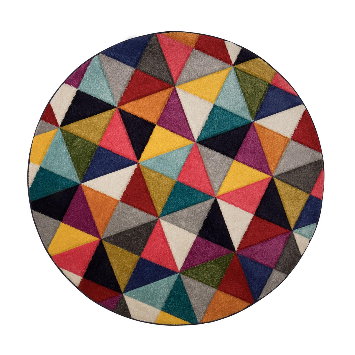 TEPPICH Bunt-Geometrisch-Design, designerstark MEON BEN, Multi 160x160 cm - Multicolor, Textil (160/160cm) - KADIMA DESIGN