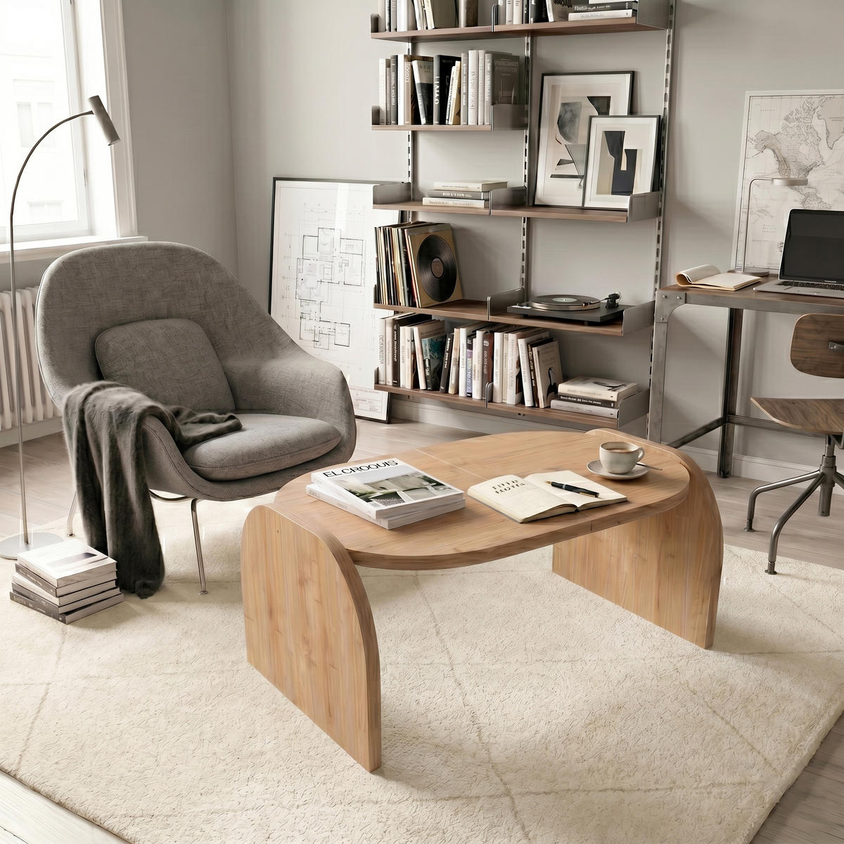COUCHTISCH Monde Saphir-Eiche - Honig, Holzwerkstoff (50/89/42cm) - Decorotika