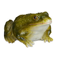 GARTENFIGUR Frosch - Dunkelgrün, Kunststoff (13.5/9/15cm) - Relaxdays