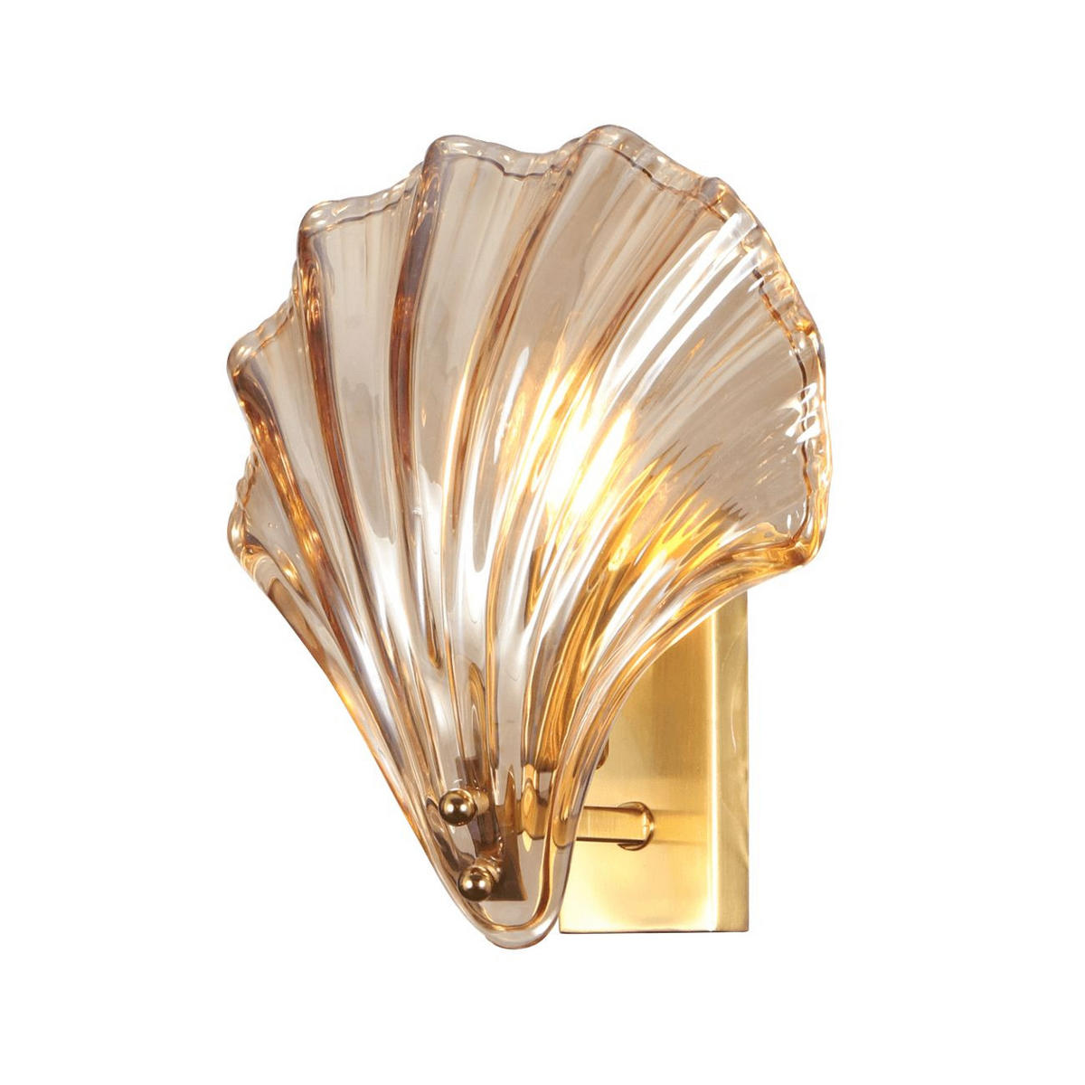 WANDLEUCHTE Amanda, Gold / Messing, 21cm - Goldfarben, Glas (19.5/21/21cm) - KOSILUM