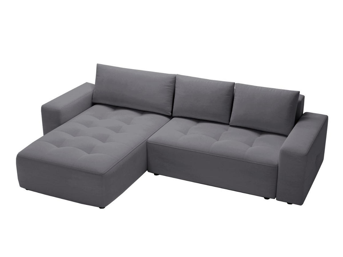 ECKSOFA Portland Dunkelgrau Links - Dunkelgrau, Holz/Kunststoff (165/250cm) - Graingold