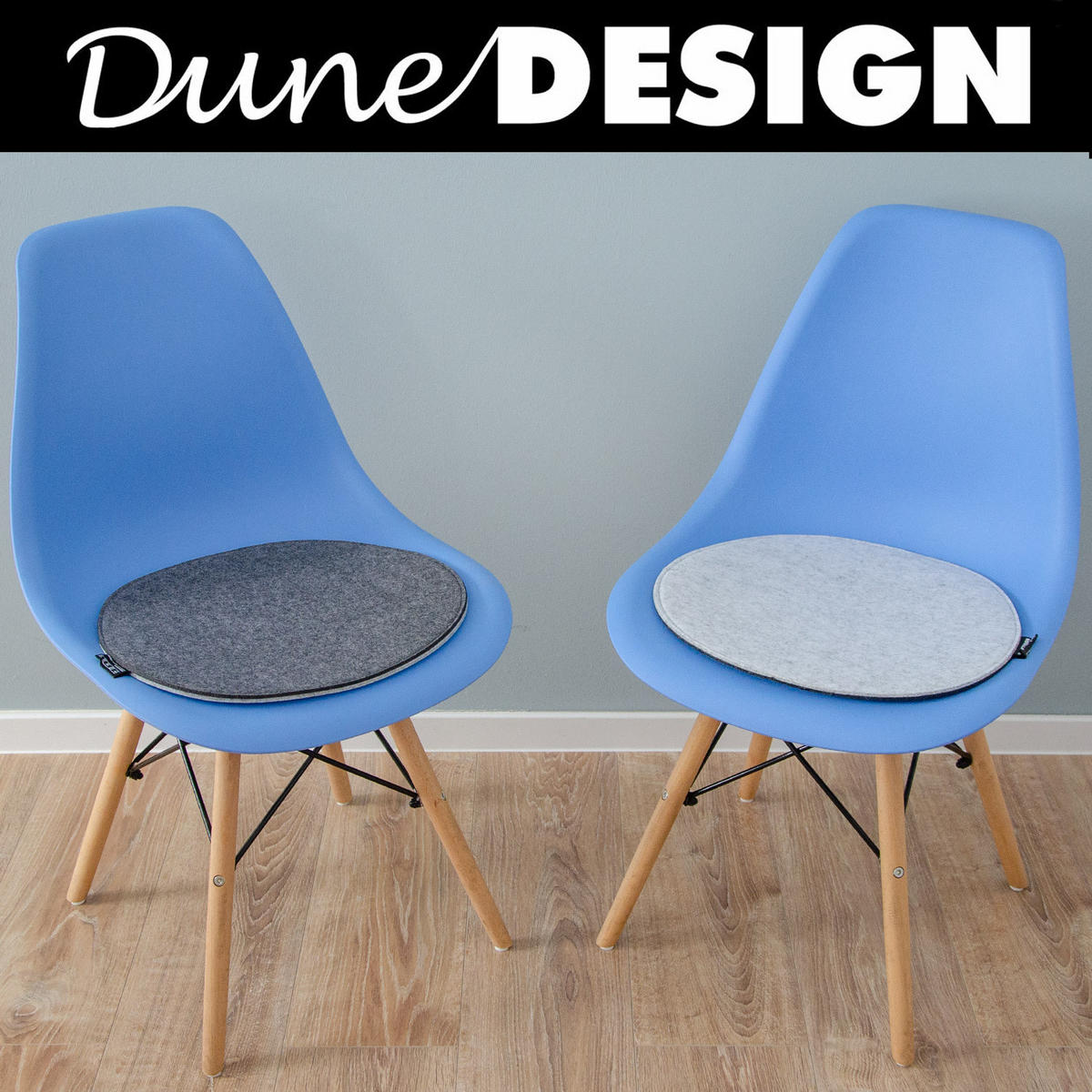 FILZ-SITZKISSEN zum Wenden, 40/37/0,8 cm, Grau - Grau, Kunststoff (40/37/1cm) - Dunedesign