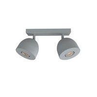 DECKENLEUCHTE Campanella X2 - Grau, Metall (6.5/27/18cm) - Lumicom