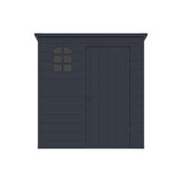 SCHREBERGARTENHAUS - 180 cm x 97 cm - harz - anthrazitgrau Nerio - Anthrazit, Kunststoff (180/175/97cm) - Vente-Unique