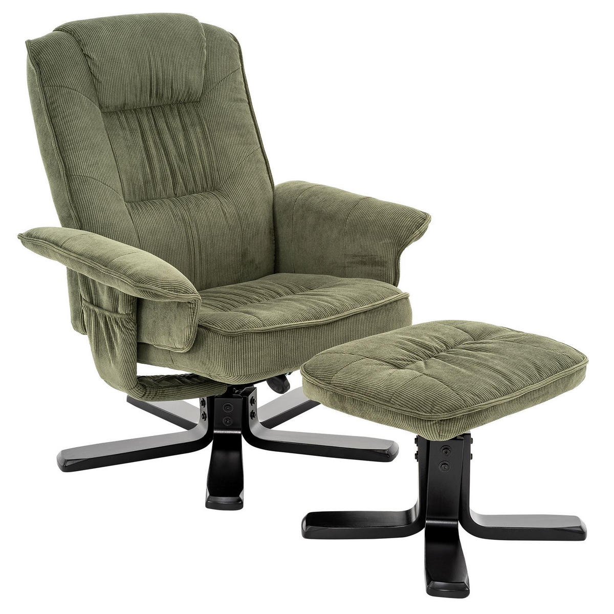 RELAXSESSEL CHARLY - Schwarz/Grün, Textil (76/87/61cm) - IDIMEX