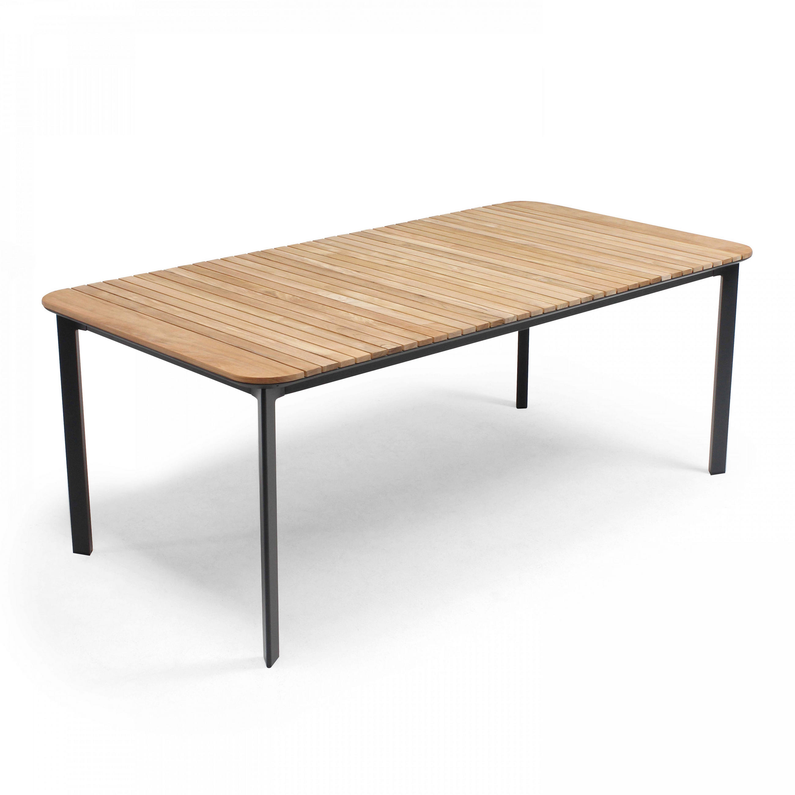 GARTENTISCH , Holzfarbe - Eichefarben, Holz (200/100/75cm) - Oviala