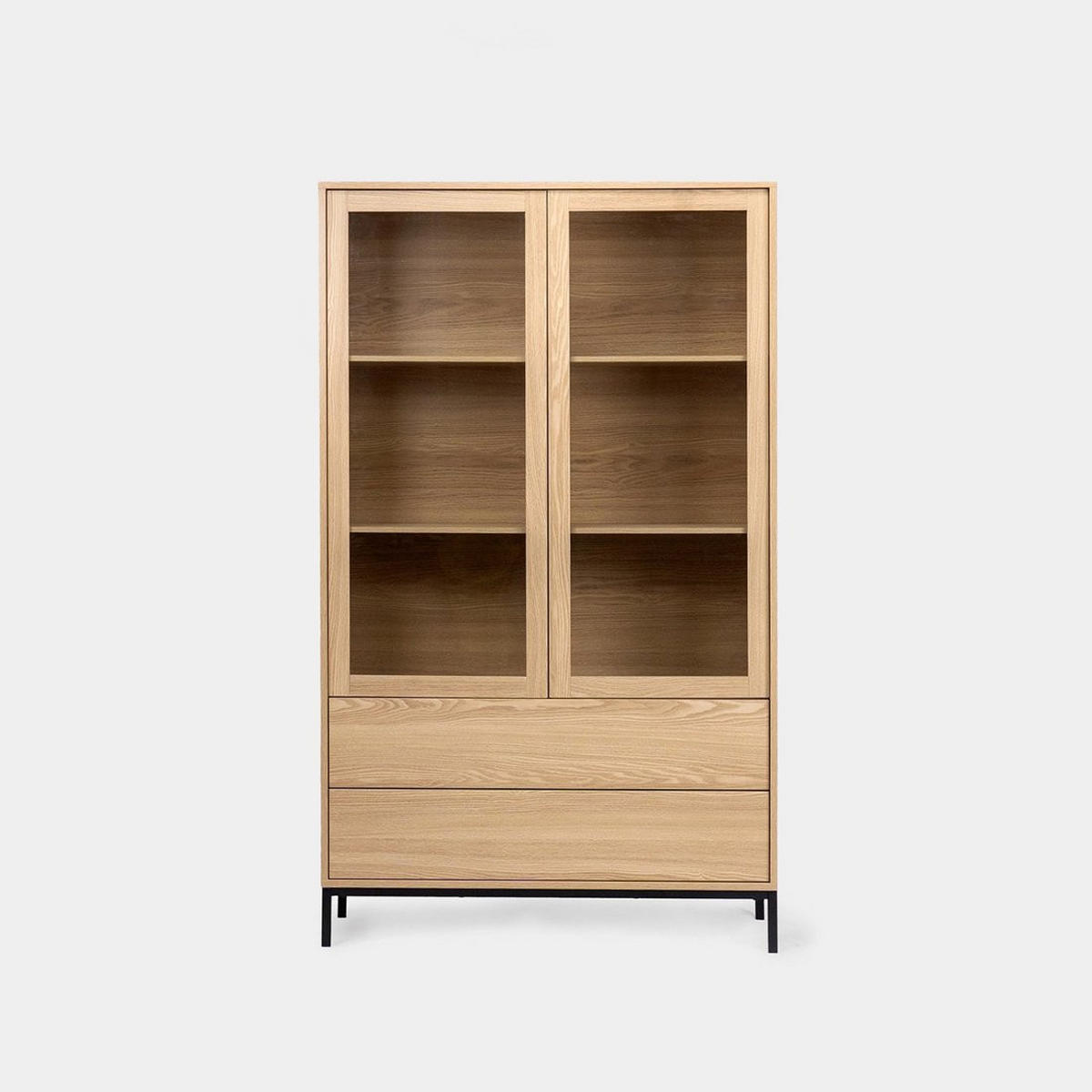 VITRINENSCHRANK DOPPELTER Remi Natürlich 100 cm x 170 cm - Naturfarben, Holzwerkstoff (100/170/40cm) - Klast Home