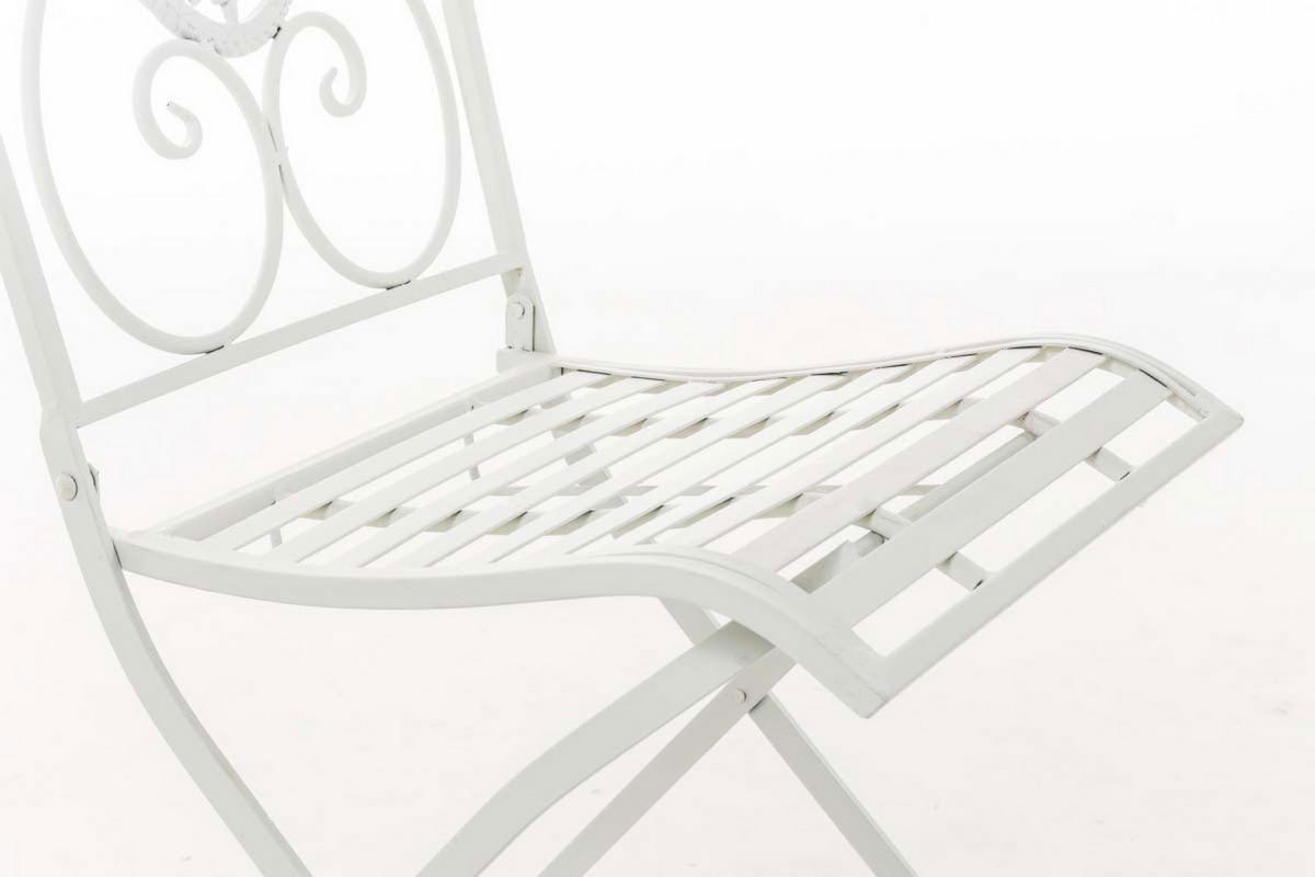 GARTENSTUHL Sidan weiß - Weiß, Metall (42/49/91.5cm) - TPFGarden