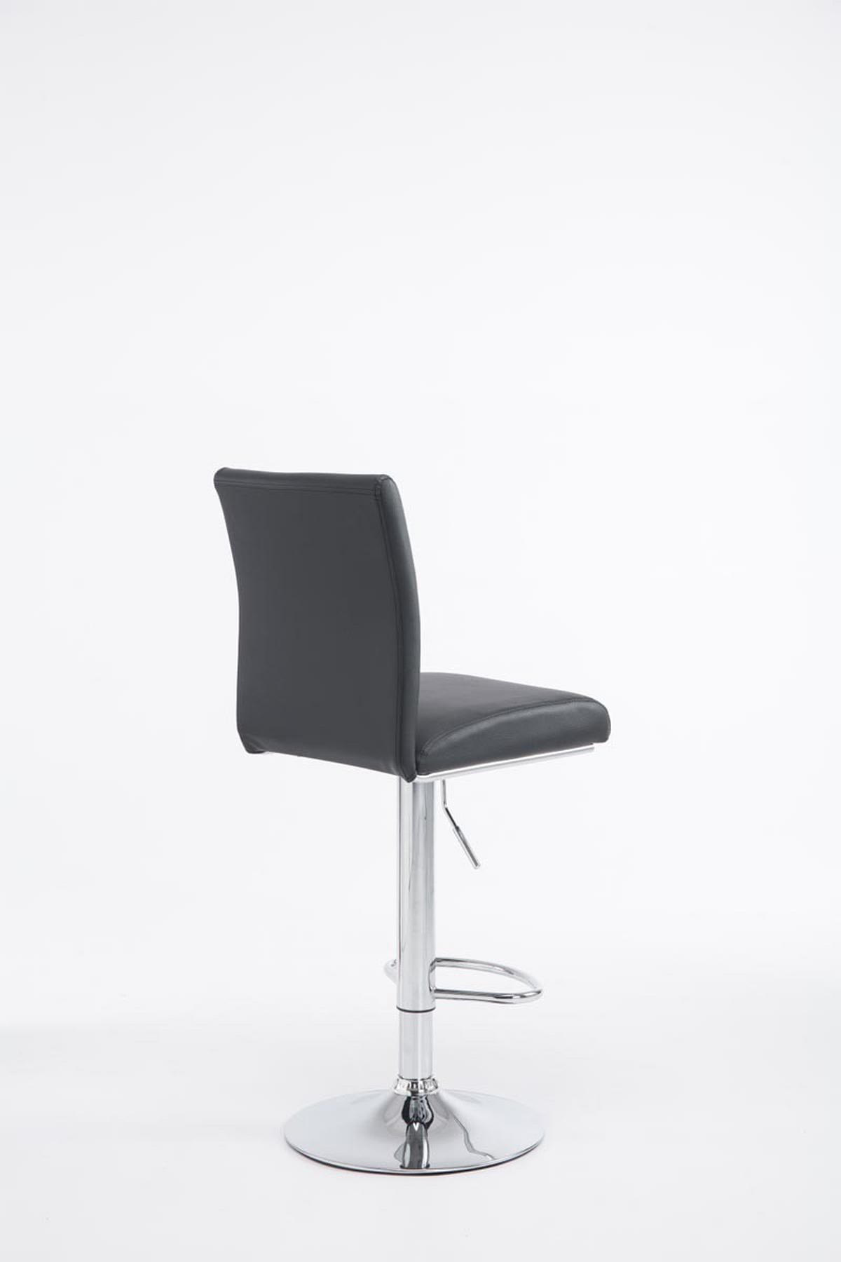 BARHOCKER Köln Kunstleder 95-115 cm schwarz - Schwarz, Leder (38.5/95/47cm) - furnicato