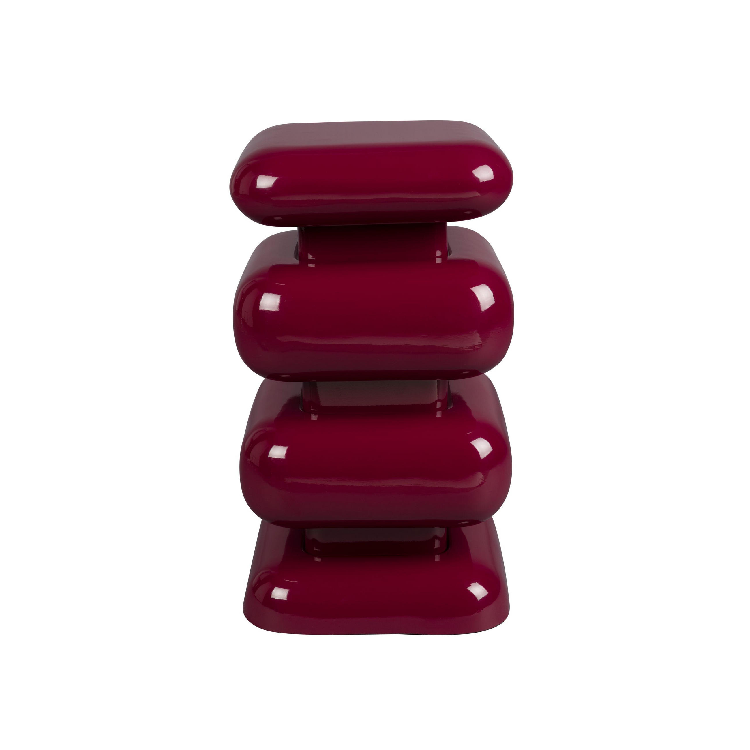 BEISTELLTISCH Stubby Rot - Rot, Metall (29/29/49cm) - Dutchbone