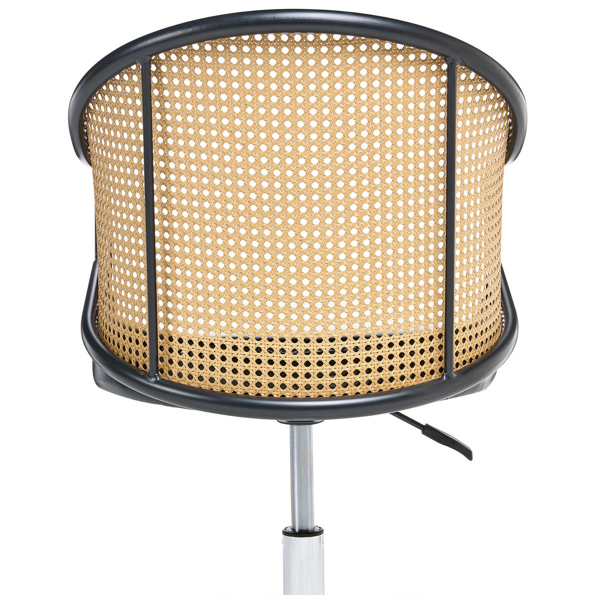 SCHREIBTISCHSTUHL Schwarz Redding - Silberfarben/Schwarz, Kunststoff (50/77/50cm) - Beliani