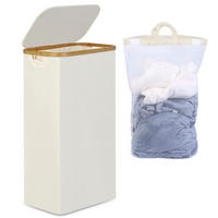 WÄSCHEKORB mit Deckel 75L Beige - Beige, Naturmaterialien (25/70/44cm)