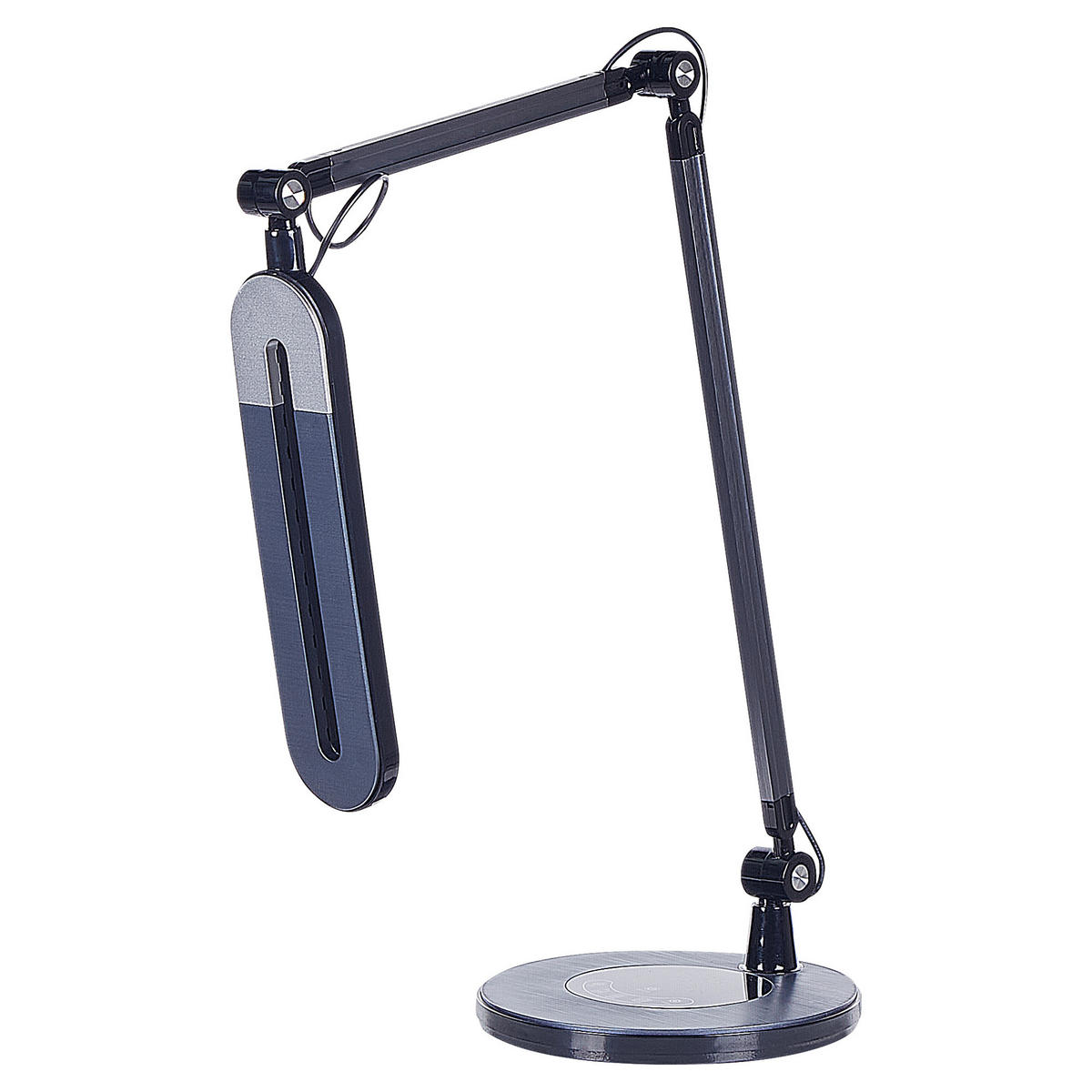 SCHREIBTISCHLAMPE Grus 20/30/80 cm - Schwarz, Metall (20/30/80cm) - Beliani