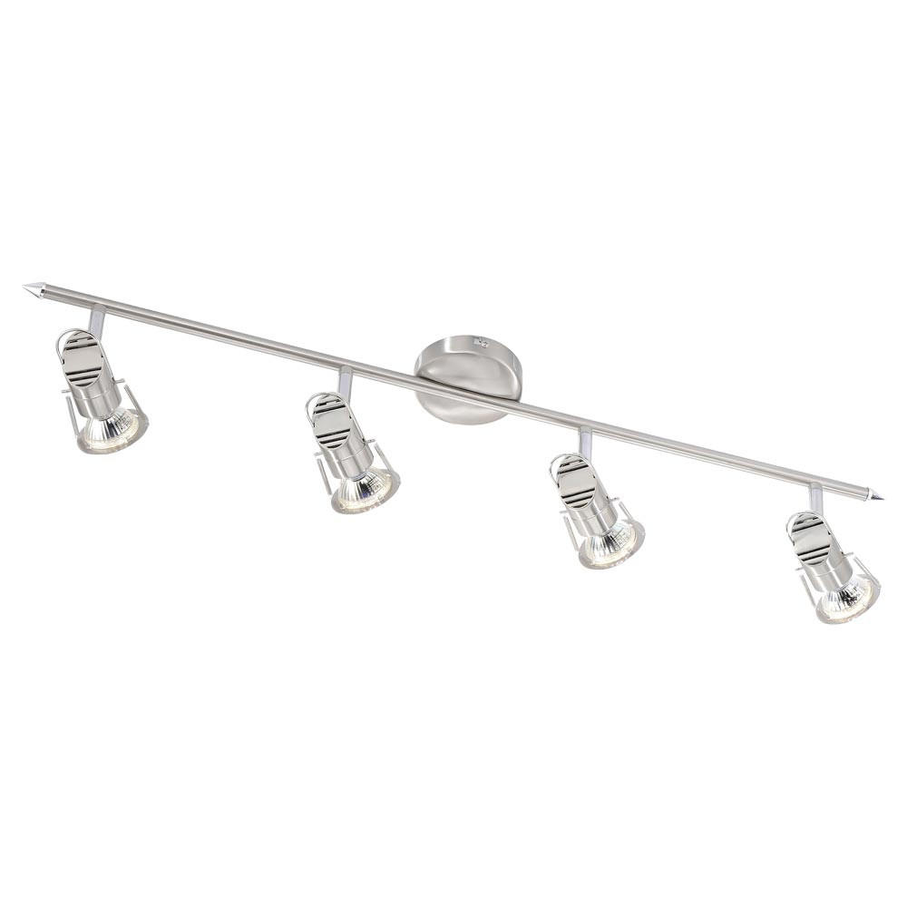 LED DECKENSTRAHLER Stahl Silber - Silberfarben, Metall (80/9.5/14.2cm)