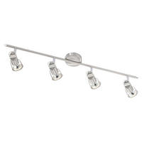 LED DECKENSTRAHLER Stahl Silber - Silberfarben, Metall (80/9.5/14.2cm)