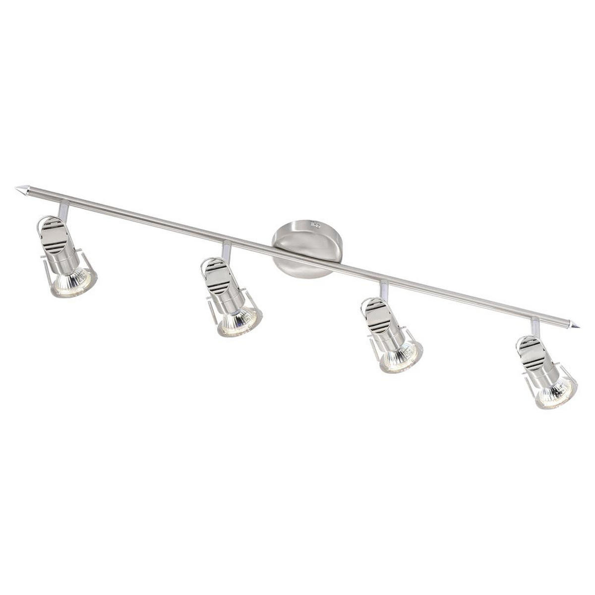 LED DECKENSTRAHLER Stahl Silber - Silberfarben, Metall (80/9.5/14.2cm)