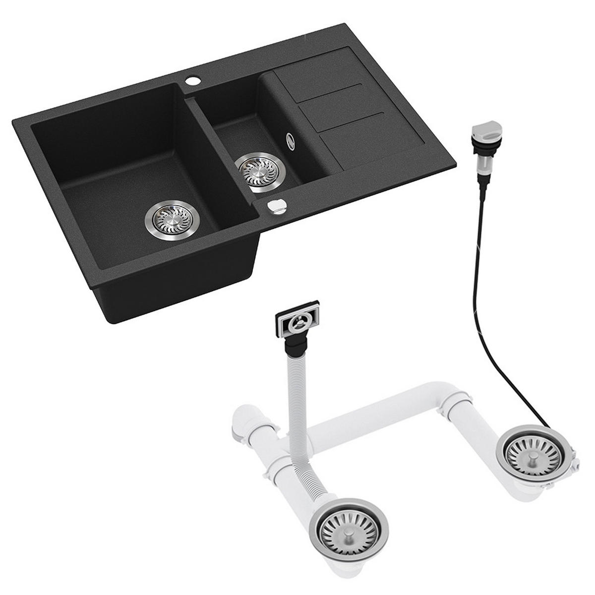 UMYVADLO Seattle Černá - černá, keramika (80/20/50cm) - Bergstroem