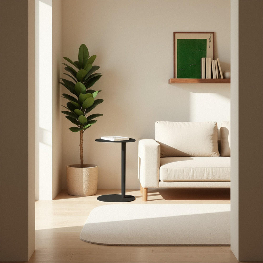 METALL-BEISTELLTISCH H66cm - Sidy - Schwarz - Schwarz, Metall (28/42/66cm) - Drawer