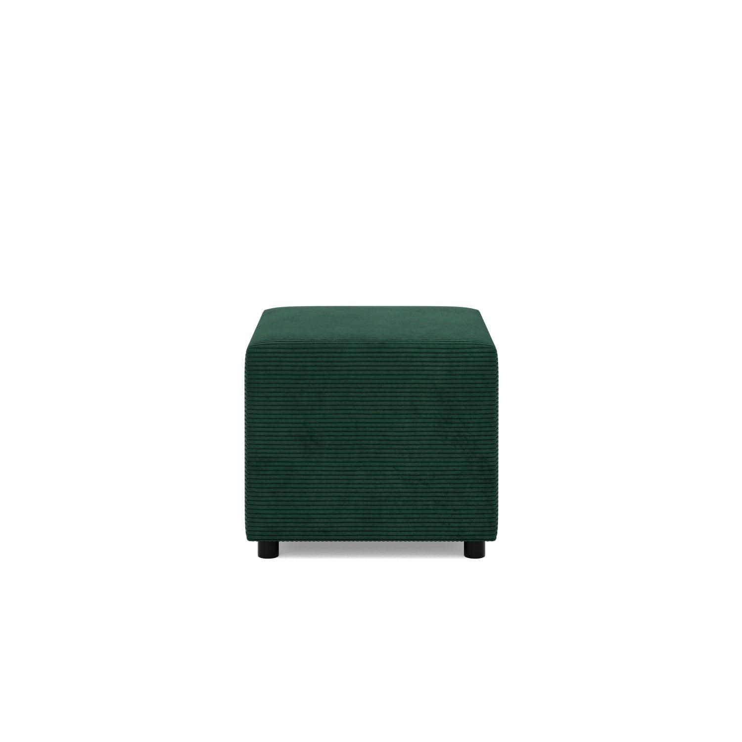 SITZPOUF 50 X 50 NEO, Cord - Dunkelgrün - Grün, Textil (51/40/51cm)