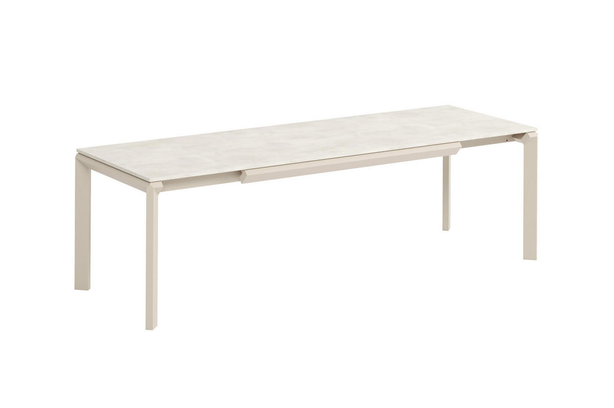 ESSTISCH FADO - Kaschmir/Creme, Holzwerkstoff (90/160/76cm) - Meblini