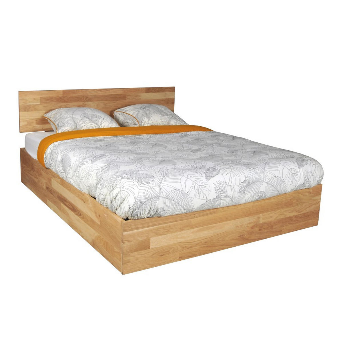 MASSIVHOLZBETT mit Bettkasten/140x200cm MILO - Eiche geölt - Eichefarben, Holz (140/200cm) - Weber Industries