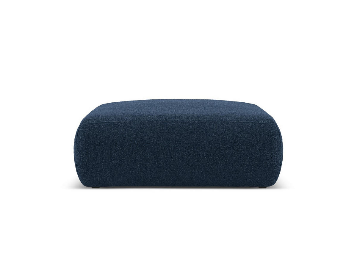 POUF Molino aus Boucle dunkelblau - Dunkelblau, Textil (100/36/100cm) - Micadoni