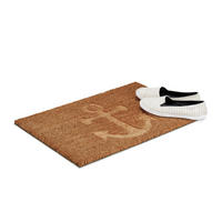 FUSSMATTE - Hellbraun, Kunststoff/Textil (60/40cm) - Relaxdays