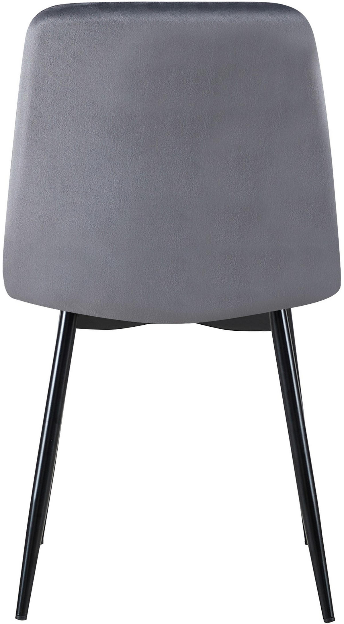 STUHL Samt Dunkelgrau - Dunkelgrau/Schwarz, Textil/Metall (45/88/53cm) - CLP
