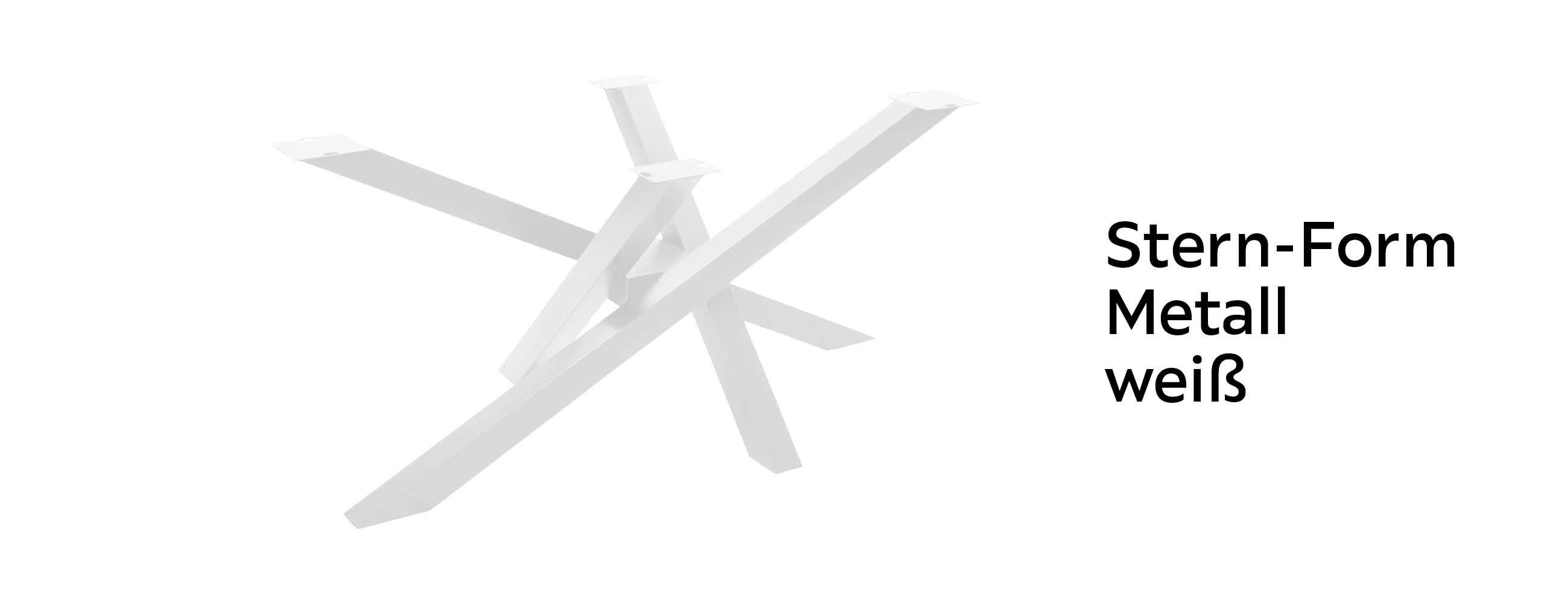 Tischgestell Sternform Metall weiß