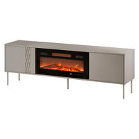 TV-LOWBOARD Tresse 180 EF mit Kamin - Beige, Holzwerkstoff/Metall (180/55/40cm) - MIRJAN24