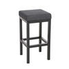 BARHOCKER KIEL Dunkelgrau Stoff Stahl 80 cm Höhe - Dunkelgrau, Textil/Metall (41/80/41cm) - DELUKE