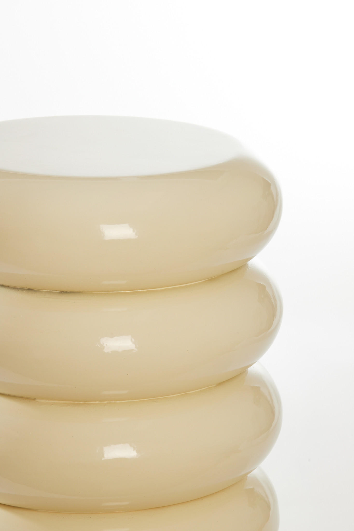 BEISTELLTISCH Mirogi Weiß Ø30/40 cm - Creme, Metall (30/30/40cm) - Light & Living