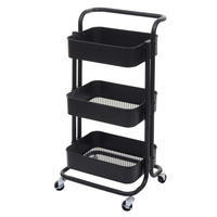SERVIERWAGEN MIT GRIFF Schwarz - Schwarz, Metall (44/86/37cm) - MCW