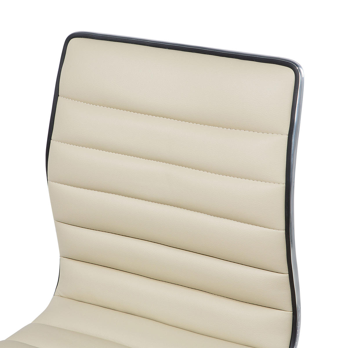 BARHOCKER 2er-Set Kunstleder Beige Lucerne - Beige, Textil/Metall (40/116/39cm) - Beliani