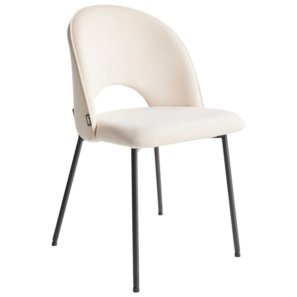 JÍDELNÍ ŽIDLE sada 2 ks Sametová látka Béžová Covelo - béžová, kov/textil (46/83/53cm) - Beliani