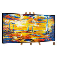 GEMÄLDE Meer Mirage Schattenfugenrahmen Schwarz 200x100 cm - Schwarz, Holz (200/100cm) - YS-art gallery
