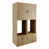 WASCHMASCHINENSCHRANK Serie 2 134cm Breit, 240cm Hoch - Eichefarben, Holzwerkstoff (134/240/67cm)