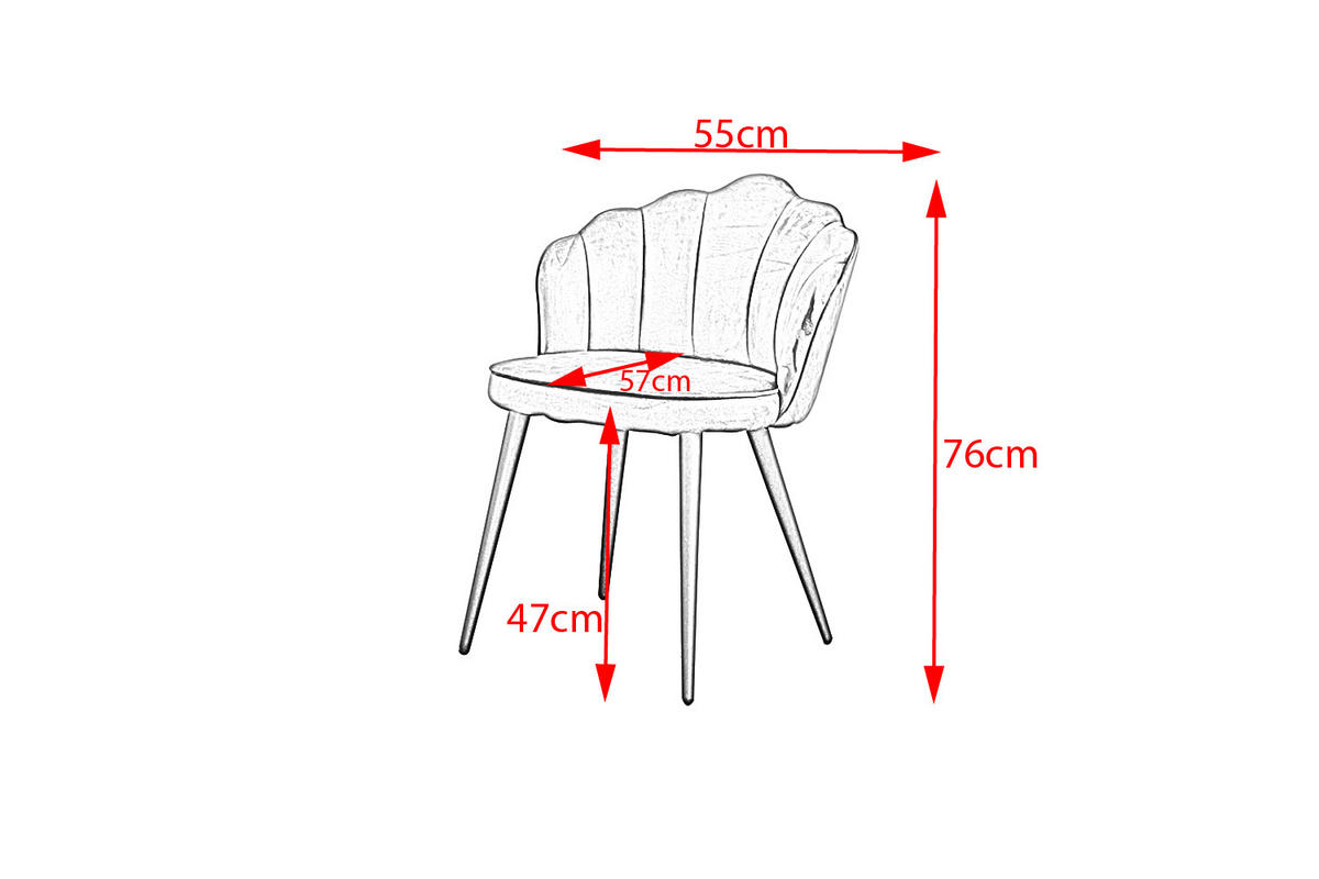 ESSZIMMERSTUHL SALLY Kupfer Velvet - Goldfarben/Kupferfarben, Textil (55/76/57cm) - KAWOLA