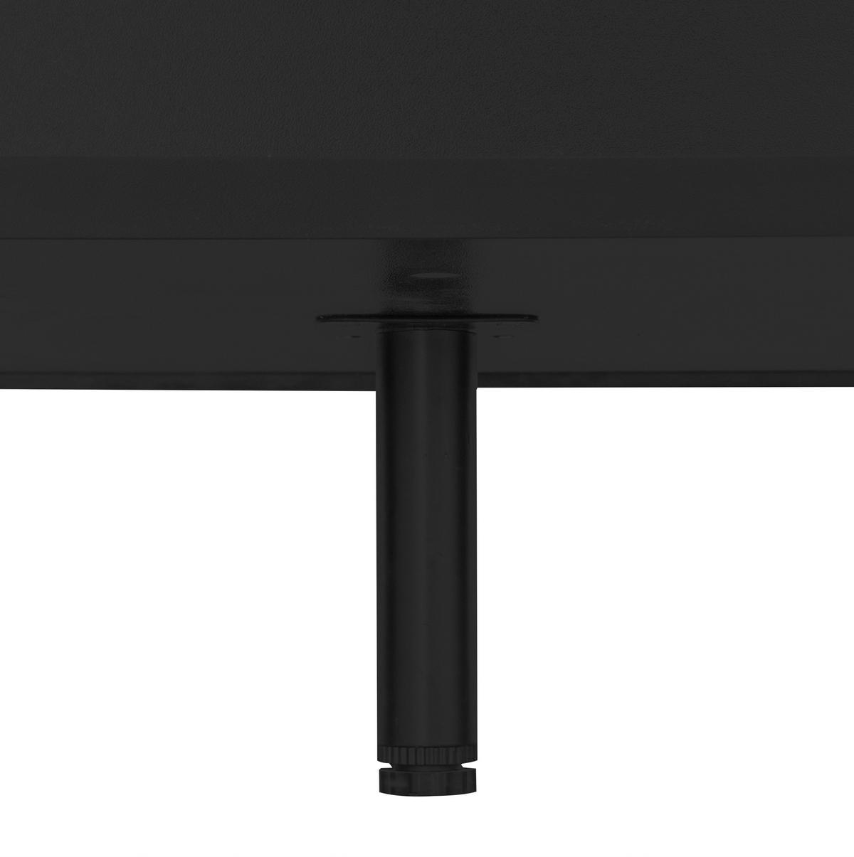 SIDEBOARD mit 4 Türen und verstellbaren Einlegeböden, 140/38/80 cm, Schwarz mit goldenen Griffen - Schwarz, Holzwerkstoff (140/38/80cm) - Redom