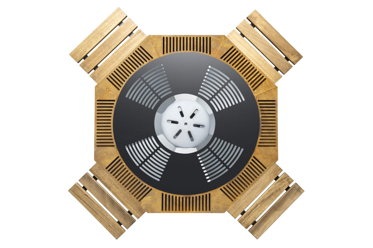 FEUERSCHALE mit Grillring WOX Corten 115 x 115 x 50 cm 96 kg aus Cortenstahl - Kupferfarben, Metall (115/50/115cm) - The Favilla