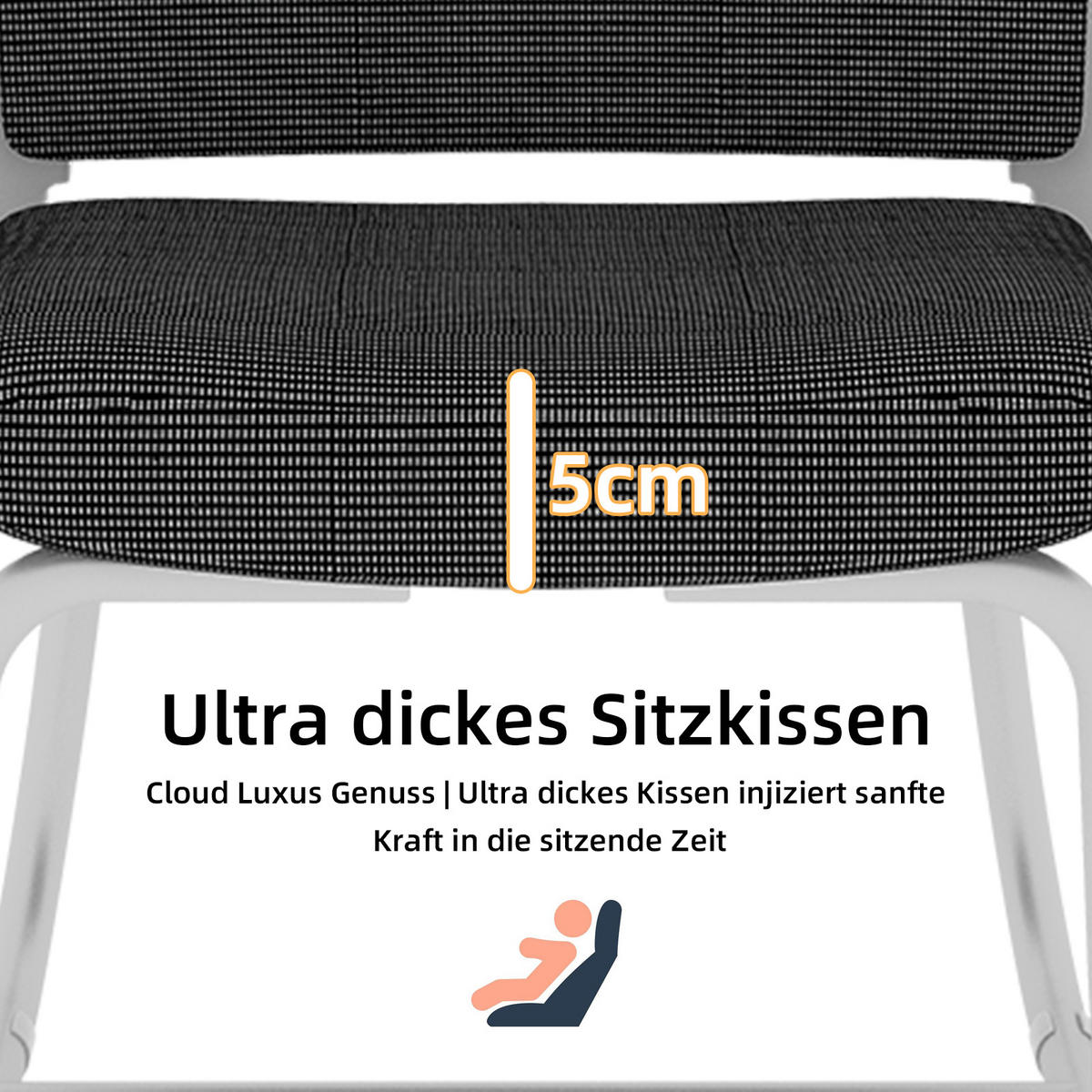 BÜROSTUHL Netz Schwarz & Weiß mit Armlehnen - Schwarz/Weiß, Textil/Metall (59/90/55cm) - WISHDOR