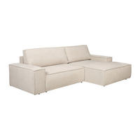 ECKSOFA mit Schlaffunktion - Ecke rechts - Strukturstoff - Beige - AMELIA - Beige, Textil (267/167cm) - Vente-Unique