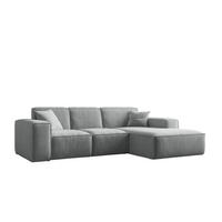 ECKSOFA L-Form Siena Stoff Salvador Grau Rechts - Grau, Holz (266/165cm) - Kaiser Möbel